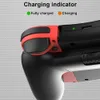 2 في 1 لعبة تحكم مقبض مقبض شحن gamepad مع بطاقة حالة LED مؤشر الألعاب قبضة عصا التحكم Nintendo التبديل Joycon