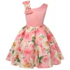 Summer Kids Flower Sukienki Dla Dziewczyn Boże Narodzenie Dzieci Odzież Dress Princess Birthday Wedding Party Girl Spódnica z łukiem 20220224 H1