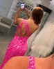 Sheath One-Shoulder Women's Evening Prom Dress Elegant Long Sequined Split Sexy Party Dresses For 2022