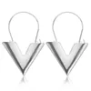 Hoop & Huggie Earrings Simple Metal Alloy Plating Letter V Shape Fashion Small Mother's Day Gift