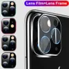 iPhone 11 12 Pro最大HDバックレンズ保護リングカバーケース強化ガラスフィルムケースを保護する