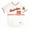 Män kvinnor barn Jim Palmer TBTC White Jersey Sharp! Broderi nya baseballtröjor