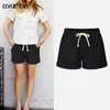 Plus Size Running Gym Sports Women Shorts Wide Leg Drawstring Elastic Waist Lace up Short Summer Solid Loose Bottoms 6XL 210625