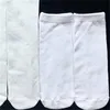 Chaussette blanche Sublimation impression vierge numérique bricolage plaine décontracté deux faces femme homme chaussettes différentes tailles livraison rapide