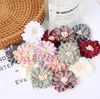 Fleurs en tissu de fleurs artificielles de 4CM pour boîtes-cadeaux de fête de mariage bricolage, fleur décorative pour un chapeau ou un cadeau, casque,