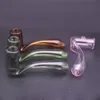 Wholesales Glass Pipes Smoking Hookah Tobacco Glass Spoon Pipe Colored Mini Sherlock Hand Pipes For Oil Burner Dab