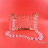 Designer- Transparent Ice Cracked Lady Acrylic Clutch Bag Handbags Crystal Clutch Acrylic Bags Bucket Bag Fashion Evening Bag