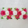 Décoration de fête 2 pc 50X20 cm bricolage mariage fleur Arrangement mural fournitures soie pivoines Rose artificielle rangée décor fer arc