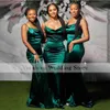Jager groene zeemeermin bruidsmeisje jurken satijn lange aanpassen vrouwen bruiloft gelegenheid jurk formele avond feest vestidos