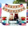 Banner Flags Independence Days Happy 4th of July Linen Swallowtail Banners American National Day String Flag Bunting Party Decoration WMQ1171