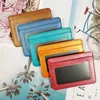 Women Business Leather Card Holder Men Slim Wallets Organizer Case Purse Fashion Transparent PU Name ID Bank Credit CardsWallet