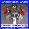 OEM Body for Honda CBR893 CBR900 RR 1989-1993 Bodywork 36NO.55 CBR 893 900 CC 893RR 900RR 89 90 91 1992 1993 CBR893RR Röd silver CBR900RR 1989 1990 1991 92 93 Fairing