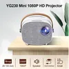 YG230 Mini Projetor Portátil 640 * 480 Pixel Full HD 1080P Suporte 100 '' Display Home Theater Video Filme