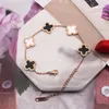 Fourleaf clover Seven Small Daisies Bracelets Bells Long Life Lock Bracelet Butterfly Tassel Pendant Anklet Jewelry5048417