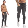 Mężczyźni Spodnie Elastyczne Talii Skinny Jeans Męskie Dżinsy Skinny Stretch Ripped Spodnie Streetwear Męskie Denim Jeans Blue