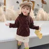 여자 스웨터 아기의 코트 아기 2021 플러스 벨벳 두꺼운 따뜻한 겨울 가을 뜨개질 스쿠프 재킷 긴 소매 어린이 천 y1010