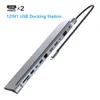 USB Type C Hub Adapter Laptop Docking Station MST Monitor Dual HDl VGA RJ45 SD TF for MacBooekl Delle XPSe Hp Lenovol ThinkPadl