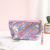 Transparent Big Pencil Case Waterproof Cosmetic Bag Female Portable Large-Capacity Travel Toiletry Bags PVC Storage