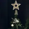 Kerstversiering 2 stks Tree Topper Hollow Star Treetop Ornament Decor