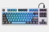 taihao pbt double s keycaps diy gaming mechanical keyboard Backlit Caps oem profile light through Deep Forest Blue Green