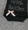 Бренд девочка летняя одежда для одежды для младенцев ползунки детская девушка комбинезон для новорожденных девушек печатать цифровое мое маленькое черное платье 1171 x2