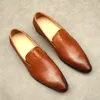 Mocassins en cuir véritable ajouré pour hommes, chaussures de fête, de mariage, de robe, décontractées, classiques, pour le bureau et les affaires