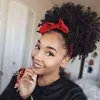 8 polegadas Chignons Curtos Afro Fluffy Pêlos Explosivos Punho Penteado Sintético Para As Mulheres Drawstring Cabilytail Curly Curly Clip Extensões