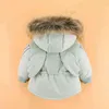 Conjunto de ropa de invierno para niños -30 grados chaqueta de plumón mono bebé niño parka piel real niña niño grueso cálido traje de nieve general 211111