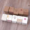 Jewelry Pouches, Bags 100Pcs Flower Tree Kraft Paper Hanging Drop Earrings Display Package Studs Holders Hoops Card C1FC