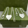 Collana di moda Designer di gioielli Girocollo di lusso Love Heart Collane con ciondolo e bracciale set matrimonio San Valentino per coppie ragazze personalizzate 9-11 compleanno