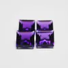 10 * 10mm 5 sztuk Square Shape Set Cut Hydrotermalny Kwarcowy Kamień Produkcja Laboratorium Amethyst Luźny Korzeń Do Ring H1015