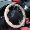 Steering Wheel Covers Nuevo 4 Colores De Textura DIY Funda Suave Para Volante Coche Con Agujas E Hilo Cuero Artificial