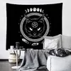 Kat Witchcraft Tapestry Muur Opknoping Tapijten Mysterieuze Divination Baphomet Occult Home Wall Zwart Cool Decor Cat Coven 210609