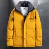 Gola de lã Men's Winwer Warm Parkas 6xL 7xL 8XL Tamanho Grande Engrossado Algodão Algodão Baiacu De Almofada Parka Parka Casacos 211216