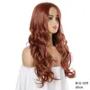 65cm Long Synthetic Wig Brown Color Simulation Human Remy Hair Wigs Perruques de cheveux humains WIG-059