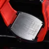 Высококачественные мужские часы для мужчин Коллекция Quartz Movement Sport Watch v45 Резиновый ремешок углеродного волокна.