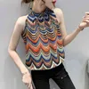 Korean Style Summer Fashion Women Sleeveless Chiffon Print Vest Female Casual Tops 210428