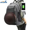 Scione Men's Sports Gym Bags Basketball Backpack School Bags For Teenager Boys Soccer Ball Pack Laptop Bag Football Net Gym Bag Y0721