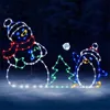 signos de navidad iluminados al aire libre