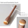 Makeup Brushes 1st European Vintage Wood Handle Brush Högkvalitativ valnöt Loose Powder Blush Foundation Contour Super Soft1017411