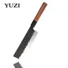 YUZI 7 inch Handmade Forged Kitchen Knives High Carbon Stainless Steel Chef Knife Retro Meat Cleaver Tool Fishing Slicing Cooking 9933447