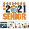 Autocollants de fenêtre 1pc Graduation Season Sticker Decor Graduate 2021 Wall (Orange)