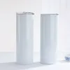 30oz Сублимационные пустые из нержавеющей стали Tumblers прямые термос кружка теплопередача бытовой воды бутылка с соломой