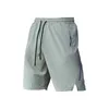 Homens cinzentos que funcionam shorts com o bolso do zíper Verão Quick Seco Fitness Modelo de Calças de Sweatpants Gym Treinando Calças