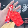 2021 DHL juguete de descompresión helado creativo billetera de silicona suave llavero dibujos animados divertido juego bolsa colgante pequeño regalo