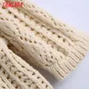 Tangada Women Summer Hollow Out Beige Cropped Knitted Cardigan Vintage V Neck Short Sleeve Female Outerwear Chic Tops BE545 210609