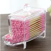 2/pcs acrylic cotton swab storage box makeup remover cottons crystal storages boxs new
