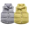 Crianças colete quente inverno meninas meninos engrossar waistcoat corduroy outerwear crianças adolescentes jaquetas de algodão para 2-10 anos 211203