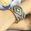 Manilai Boho Statement Cuff Bangles for Women Unique Big Bracelets Golden Tone Ethnic Jewelry Accessories Wholesale Q0719