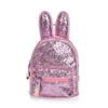 Maternelle enfants école sac à dos pour filles enfants sacs d'école mode Sequin cuir Laser sacs à dos mignon lapin oreille livre sac X0529